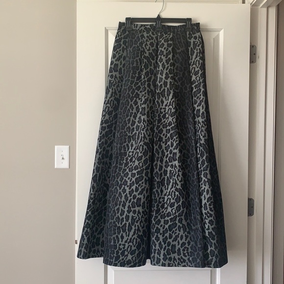 NINA LEONARD LEOPARD SKIRT - Picture 1 of 5